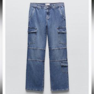 Zara cargo split jeans size 12